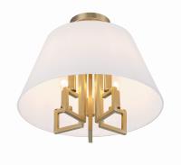 Five Light Semi Flush Mount by Crystorama - Westwood Collection, Vibrant Gold Finish - 2255-VG_CEILING