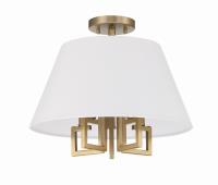 Five Light Semi Flush Mount by Crystorama - Westwood Collection, Vibrant Gold Finish - 2255-VG_CEILING