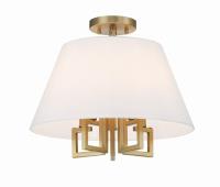 Five Light Semi Flush Mount by Crystorama - Westwood Collection, Vibrant Gold Finish - 2255-VG_CEILING