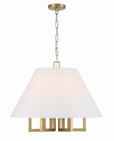 Six Light Chandelier by Crystorama - Westwood Collection, Vibrant Gold Finish - 2256-VG