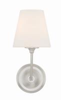 One Light Wall Sconce by Crystorama - Sylvan Collection, Brushed Nickel Finish - 2441-OP-BN