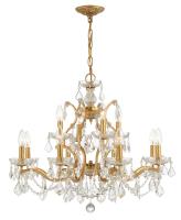 12 Light Chandelier by Crystorama - Filmore Collection, Antique Gold Finish - 4456-GA-CL-MWP