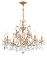 12 Light Chandelier by Crystorama - Filmore Collection, Antique Gold Finish - 4456-GA-CL-MWP