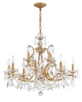 12 Light Chandelier by Crystorama - Filmore Collection, Antique Gold Finish - 4456-GA-CL-S