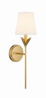 One Light Wall Sconce by Crystorama - Broche Collection, Antique Gold Finish - 531-GA