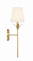 One Light Wall Sconce by Crystorama - Broche Collection, Antique Gold Finish - 531-GA