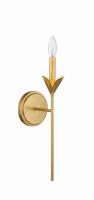 One Light Wall Sconce by Crystorama - Broche Collection, Antique Gold Finish - 531-GA