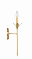 One Light Wall Sconce by Crystorama - Broche Collection, Antique Gold Finish - 531-GA