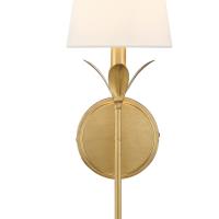 One Light Wall Sconce by Crystorama - Broche Collection, Antique Gold Finish - 531-GA
