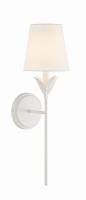 One Light Wall Sconce by Crystorama - Broche Collection, Matte White Finish - 531-MT