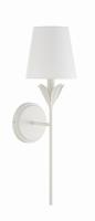 One Light Wall Sconce by Crystorama - Broche Collection, Matte White Finish - 531-MT