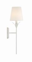 One Light Wall Sconce by Crystorama - Broche Collection, Matte White Finish - 531-MT