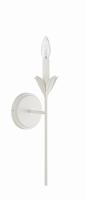 One Light Wall Sconce by Crystorama - Broche Collection, Matte White Finish - 531-MT