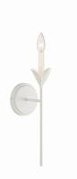 One Light Wall Sconce by Crystorama - Broche Collection, Matte White Finish - 531-MT