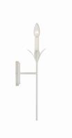 One Light Wall Sconce by Crystorama - Broche Collection, Matte White Finish - 531-MT