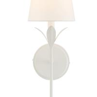 One Light Wall Sconce by Crystorama - Broche Collection, Matte White Finish - 531-MT