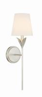 One Light Wall Sconce by Crystorama - Broche Collection, Antique Silver Finish - 531-SA