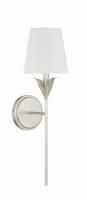 One Light Wall Sconce by Crystorama - Broche Collection, Antique Silver Finish - 531-SA