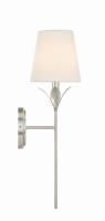 One Light Wall Sconce by Crystorama - Broche Collection, Antique Silver Finish - 531-SA
