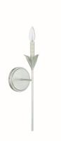 One Light Wall Sconce by Crystorama - Broche Collection, Antique Silver Finish - 531-SA
