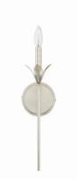 One Light Wall Sconce by Crystorama - Broche Collection, Antique Silver Finish - 531-SA