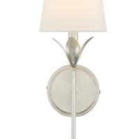One Light Wall Sconce by Crystorama - Broche Collection, Antique Silver Finish - 531-SA