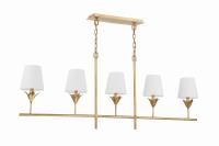 Five Light Chandelier by Crystorama - Broche Collection, Antique Gold Finish - 537-GA