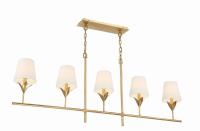 Five Light Chandelier by Crystorama - Broche Collection, Antique Gold Finish - 537-GA