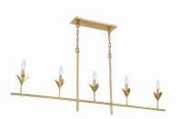 Five Light Chandelier by Crystorama - Broche Collection, Antique Gold Finish - 537-GA