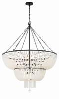 15 Light Chandelier by Crystorama - Rylee Collection, Matte Black Finish - 614-MK