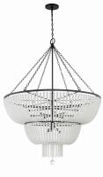 15 Light Chandelier by Crystorama - Rylee Collection, Matte Black Finish - 614-MK