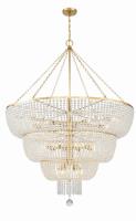 24 Light Chandelier by Crystorama - Rylee Collection, Antique Gold Finish - 618-GA