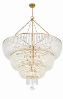 24 Light Chandelier by Crystorama - Rylee Collection, Antique Gold Finish - 618-GA