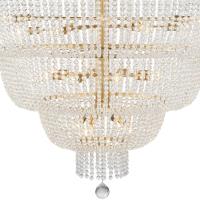 24 Light Chandelier by Crystorama - Rylee Collection, Antique Gold Finish - 618-GA