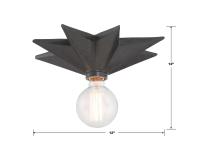 One Light Wall Sconce by Crystorama - Astro Collection, Black Finish - 9230-BK