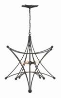 Four Light Chandelier by Crystorama - Astro Collection, Black Finish - 9236-BK