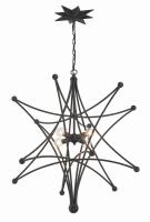 Four Light Chandelier by Crystorama - Astro Collection, Black Finish - 9236-BK