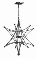 Four Light Chandelier by Crystorama - Astro Collection, Black Finish - 9236-BK