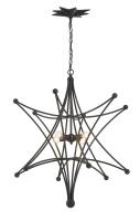 Four Light Chandelier by Crystorama - Astro Collection, Black Finish - 9236-BK