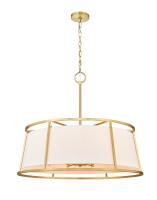 Eight Light Chandelier by Z-Lite - Lenyx Pendant Collection, Rubbed Brass Finish - 1935-32RB