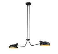 Two Light Linear Chandelier by Z-Lite - Bellamy Collection, Matte Black Finish - 1942-2L-MB