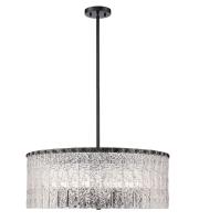 Ten Light Chandelier by Z-Lite - Glacier Collection, Matte Black Finish - 1943P26-MB
