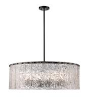 12 Light Chandelier by Z-Lite - Glacier Collection, Matte Black Finish - 1943P32-MB