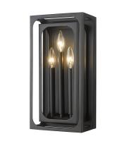 Three Light Wall Sconce by Z-Lite - Easton Collection, Matte Black Finish - 3038-3S-MB