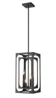 Four Light Chandelier by Z-Lite - Easton Collection, Matte Black Finish - 3038-4MB