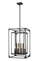 Eight Light Chandelier by Z-Lite - Easton Collection, Matte Black Finish - 3038-8MB