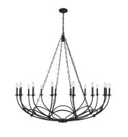 16 Light Chandelier by Z-Lite - Arabella Collection, Matte Black Finish - 3500-16MB