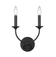 Two Light Wall Sconce by Z-Lite - Arabella Collection, Matte Black Finish - 3500-2S-MB