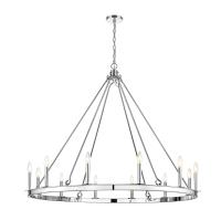 12 Light Chandelier by Z-Lite - Barclay Collection, Polished Nickel Finish - 482R-12PN