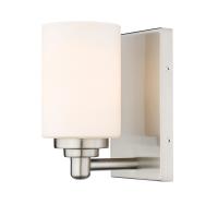 One Light Wall Sconce by Z-Lite - Soledad Collection, Brushed Nickel Finish - 485-1S-BN